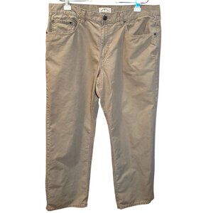 Blue Mountain Relaxed Fit 5-Pocket Canvas Pants 38×32 Khaki –Excellent Condition